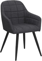 Dining Chair with 2 Chair, Adrian High-Back Faux-Suede Chairs - product gallery image 15