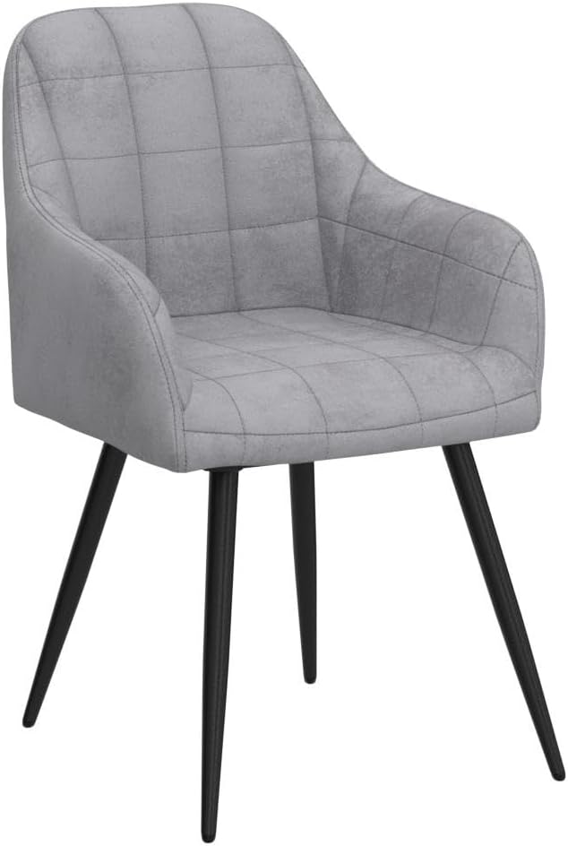 Dining Chair with 2 Chair, Adrian High-Back Faux-Suede Chairs - product gallery image 16