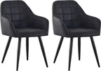 Dining Chair with 2 Chair, Adrian High-Back Faux-Suede Chairs - product gallery image 18