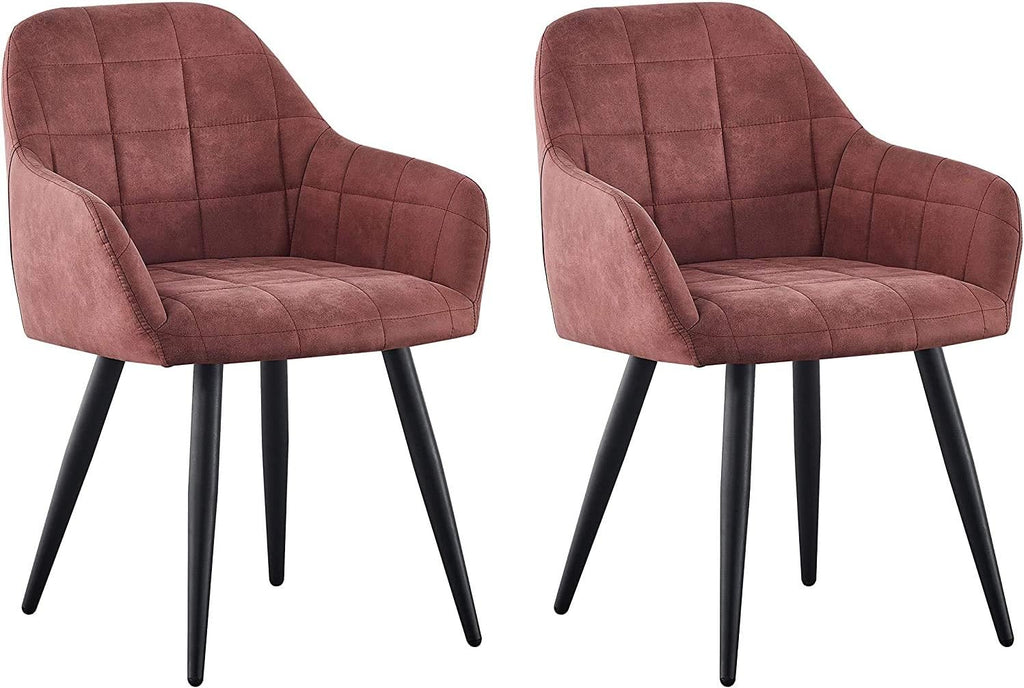Dining Chair with 2 Chair, Adrian High-Back Faux-Suede Chairs - product gallery image 21