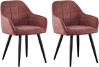 Dining Chair with 2 Chair, Adrian High-Back Faux-Suede Chairs - product gallery image 21