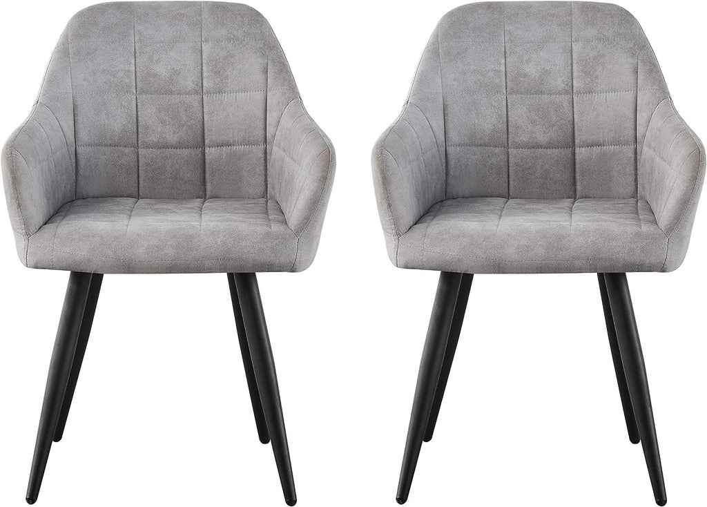 Dining Chair with 2 Chair, Adrian High-Back Faux-Suede Chairs - product gallery image 24