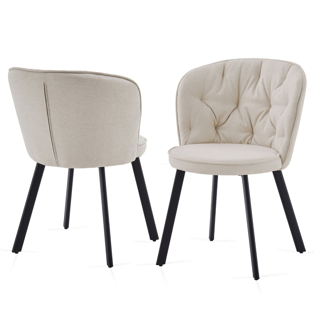 Dining Chair with 4 Chairs, Upholstered Chairs Sets of or - Beige, 2pcs/set option