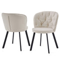 Dining Chair with 4 Chairs, Upholstered Chairs Sets of or - Beige, 2pcs/set option