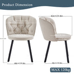 Dining Chair with 4 Chairs, Upholstered Chairs Sets of or - product gallery image 6