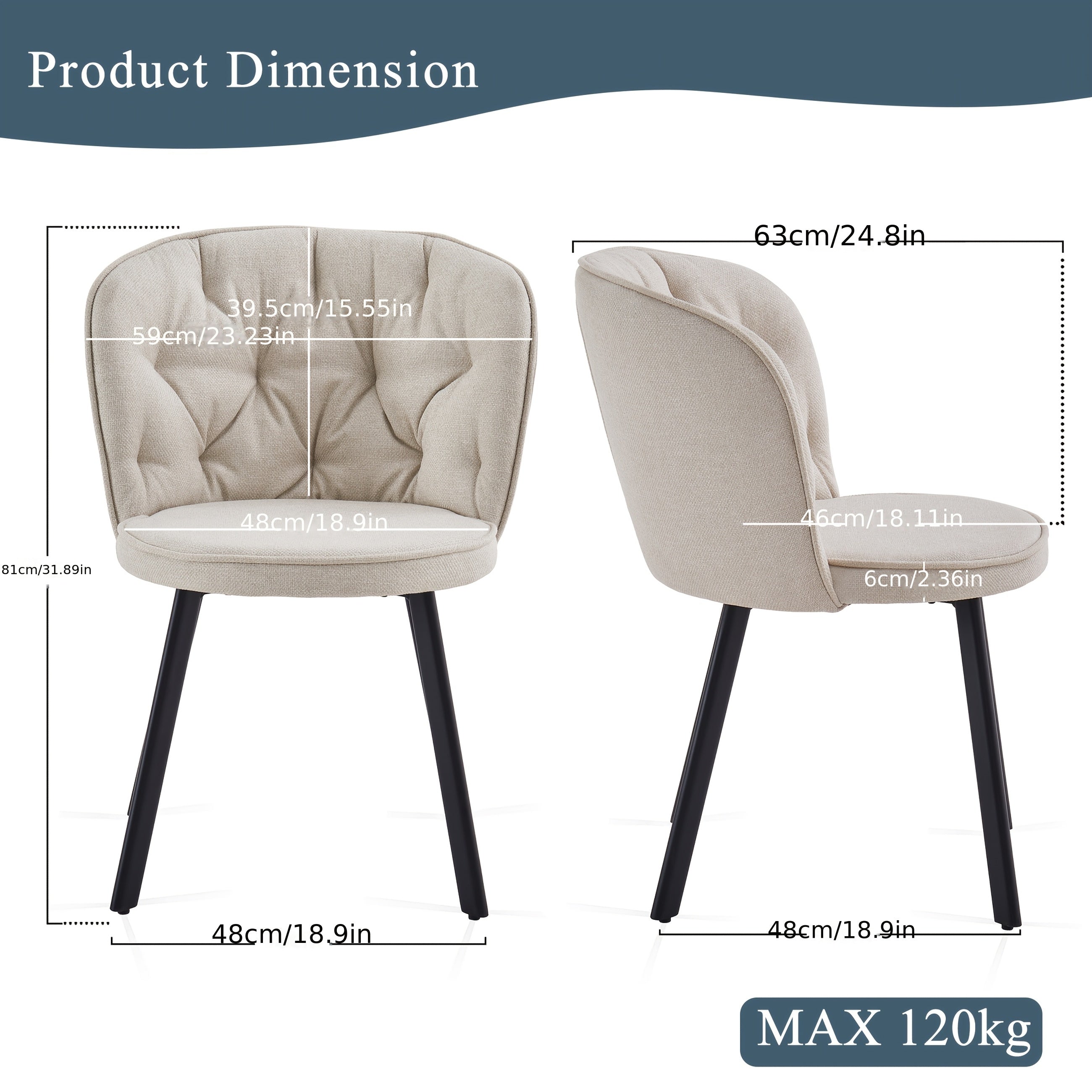 Dining Chair with 4 Chairs, Upholstered Chairs Sets of or - product gallery image 6