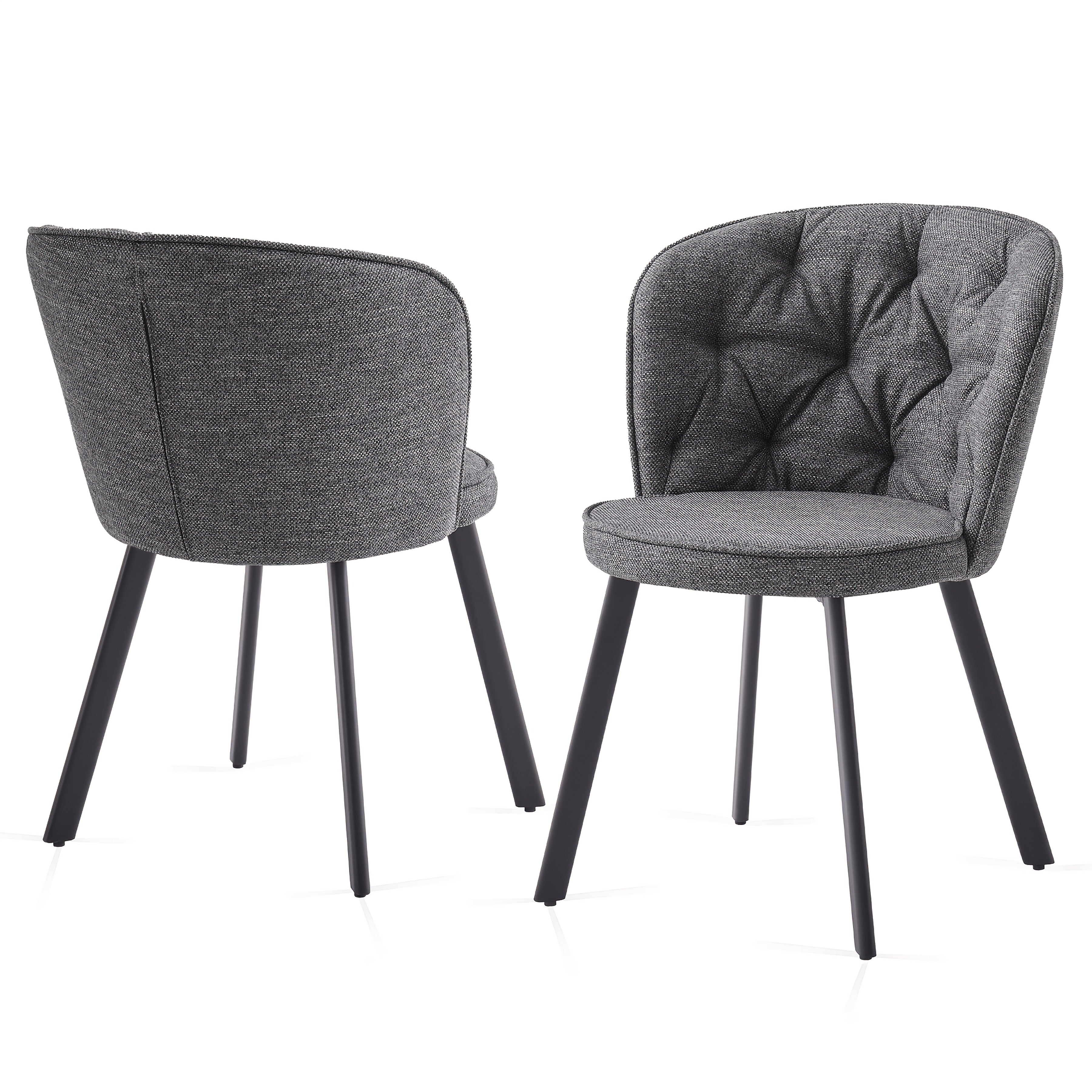 Dining Chair with 4 Chairs, Upholstered Chairs Sets of or - Grey, 2pcs/set option