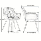 Dining Chair with 83cm, Velvet, 1pc, 2pcs, Velvet Chairs Armrests Upholstered - product gallery image 2