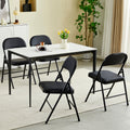 Dining Chair with Foldable, 4 in, Folding Chairs of in Seven Colours - Black option