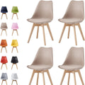 Dining Chair with Non-Slip, Water-Resistant, 120kg, Wood - Brown option