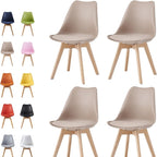 Dining Chair with Non-Slip, Water-Resistant, 120kg, Wood - Brown option