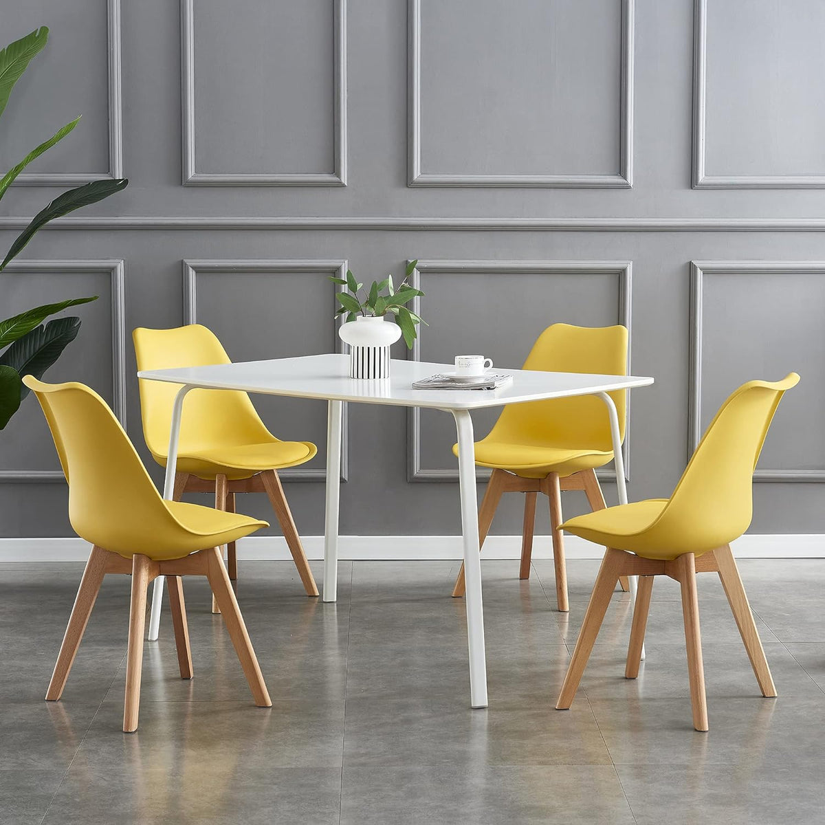 Dining Chair with Non-Slip, Water-Resistant, 120kg, Wood - product gallery image 2