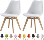 Dining Chair with Non-Slip, Water-Resistant, 120kg, Wood, Leather - product gallery image 15