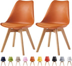Dining Chair with Non-Slip, Water-Resistant, 120kg, Wood, Leather - product gallery image 17