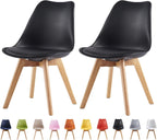Dining Chair with Non-Slip, Water-Resistant, 120kg, Wood, Leather - product gallery image 18
