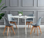 Dining Chair with Non-Slip, Water-Resistant, 120kg, Wood, Leather - product gallery image 19