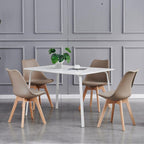 Dining Chair with Non-Slip, Water-Resistant, 120kg, Wood, Leather - product gallery image 20