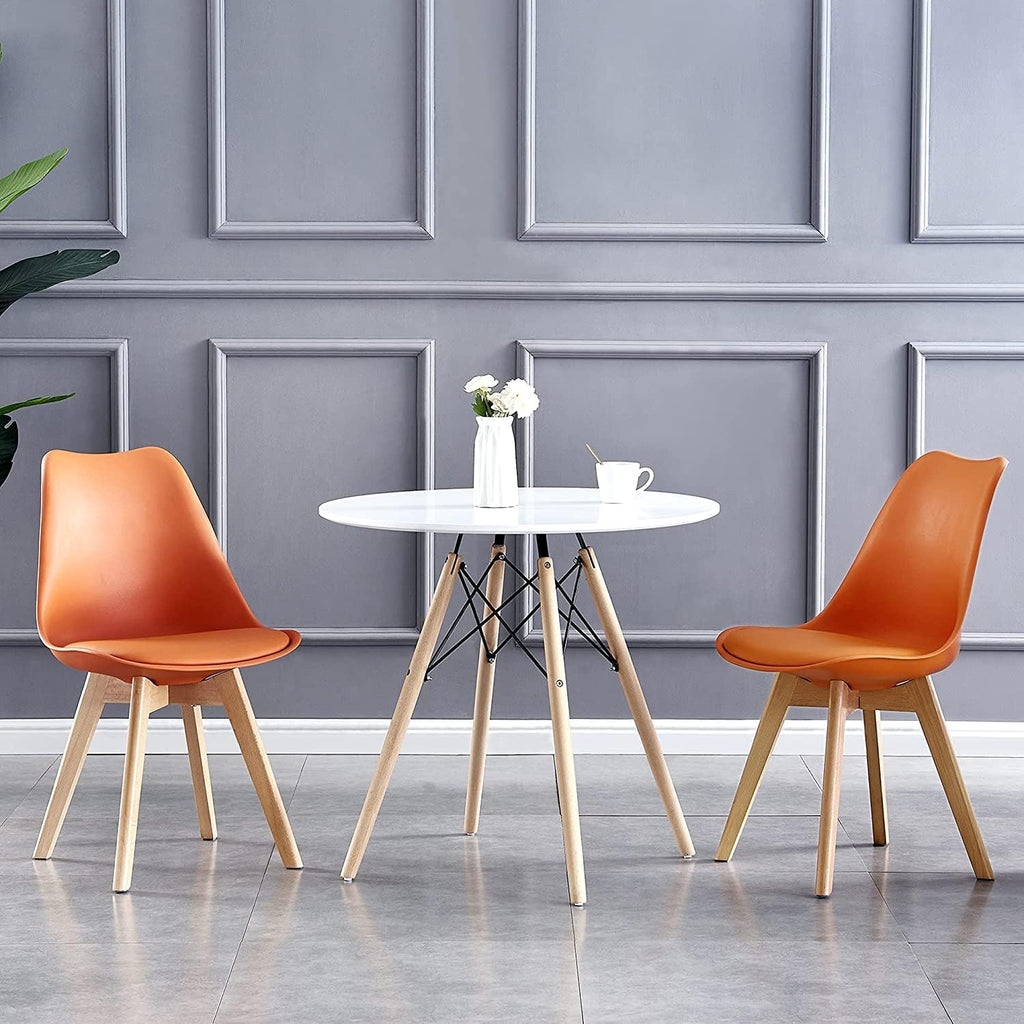 Dining Chair with Non-Slip, Water-Resistant, 120kg, Wood, Leather - product gallery image 6
