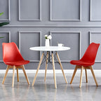 Dining Chair with Non-Slip, Water-Resistant, 120kg, Wood, Leather - product gallery image 9