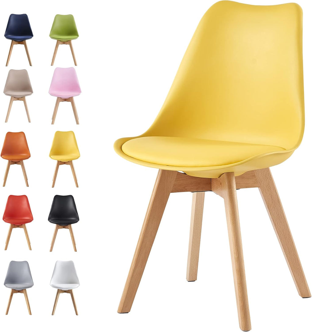 Dining Chair with Non-Slip, Water-Resistant, 120kg, Wood, Plastic - product gallery image 18