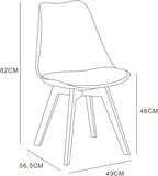 Dining Chair with Non-Slip, Water-Resistant, 120kg, Wood, Plastic - product gallery image 22
