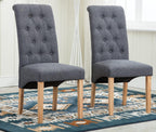 Dining Chair with of Linen Fabric Chairs High Back - product gallery image 10