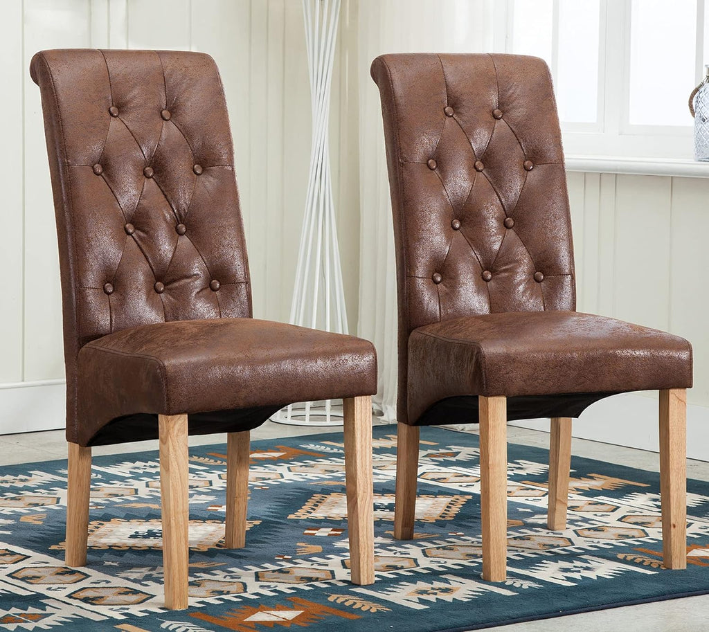 Dining Chair with of Linen Fabric Chairs High Back - product gallery image 11