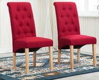 Dining Chair with of Linen Fabric Chairs High Back - product gallery image 13