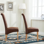 Dining Chair with of Linen Fabric Chairs High Back - product gallery image 9