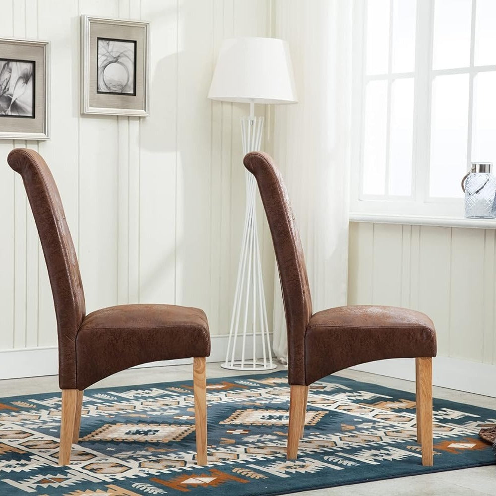 Dining Chair with of Linen Fabric Chairs High Back - product gallery image 9