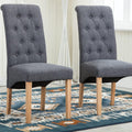 Dining Chair with of Linen Fabric Chairs High Back