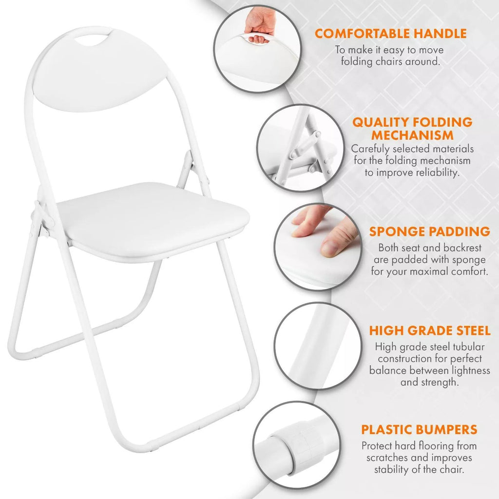 Dining Chair with Space-Saving, Foldable, Metal, 1 - product gallery image 2