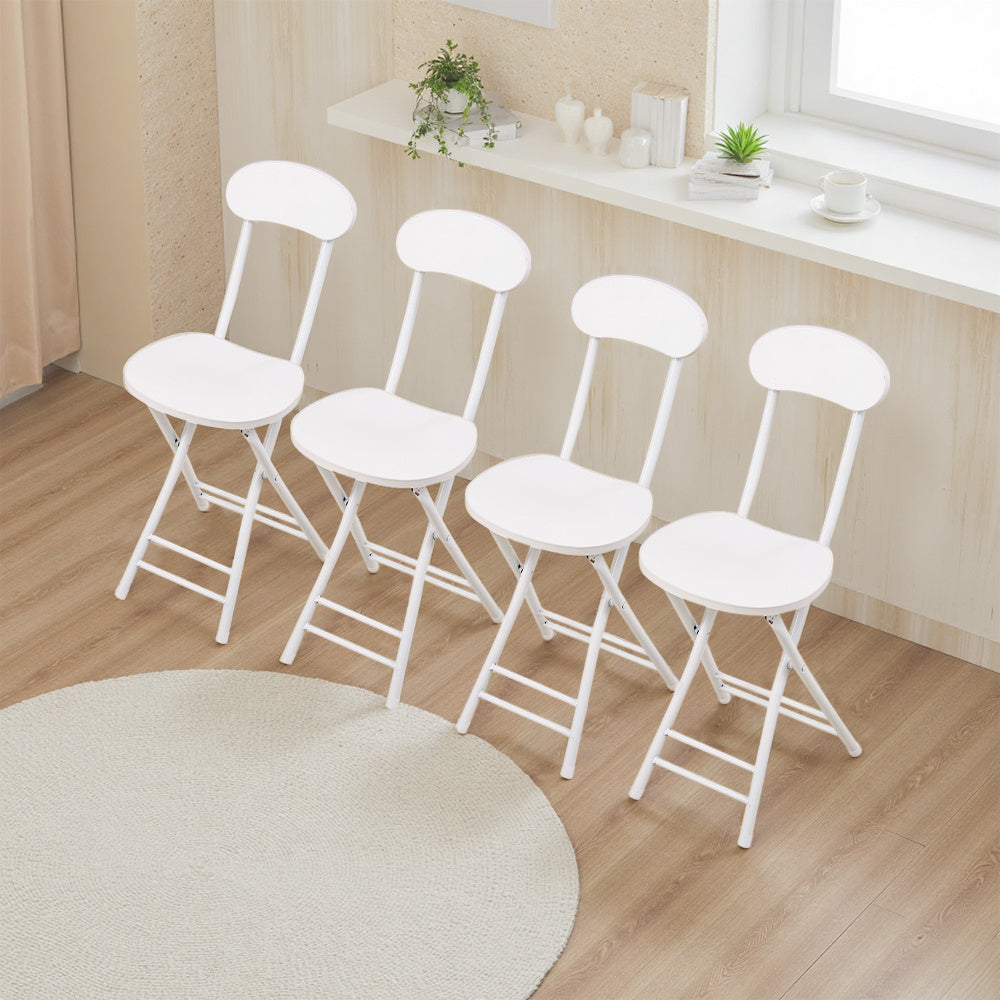 Dining Chair with Space-Saving, Foldable, Metal, White Folding Chairs of or Metal - product gallery image 10