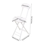 Dining Chair with Space-Saving, Foldable, Metal, White Folding Chairs of or Metal - product gallery image 2