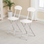 Dining Chair with Space-Saving, Foldable, Metal, White Folding Chairs of or Metal - product gallery image 7