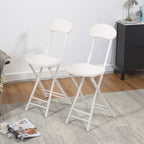 Dining Chair with Space-Saving, Foldable, Metal, White Folding Chairs of or Metal - product gallery image 9