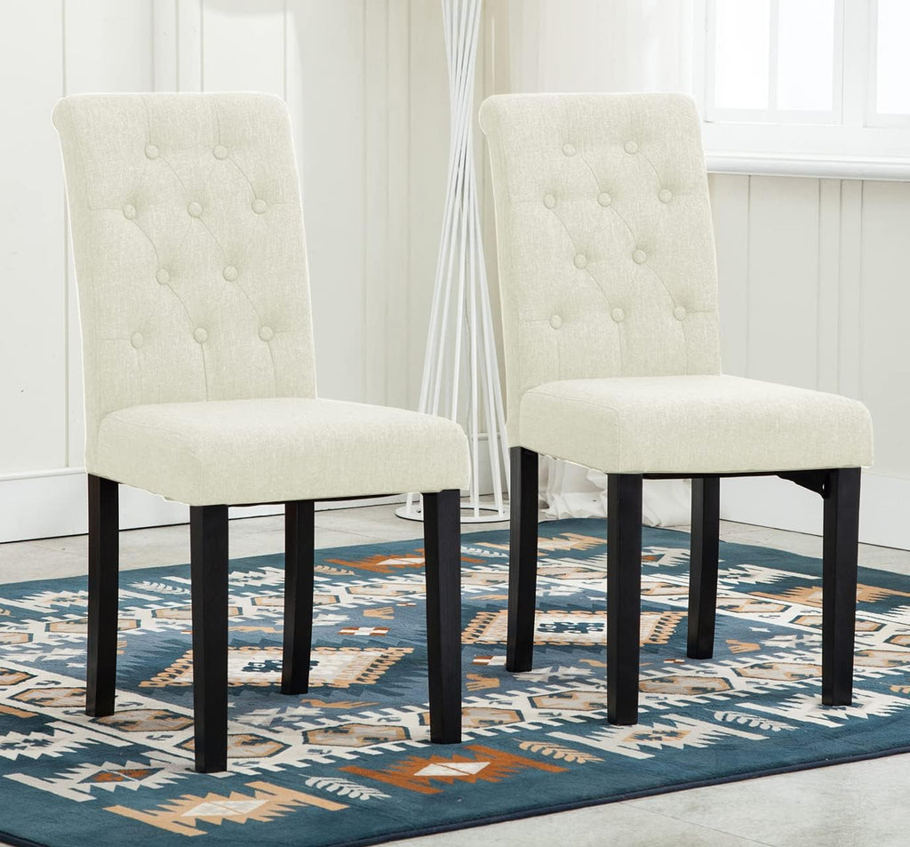 Dining Chair with Wood, Fabric Chairs of Solid Wood Legs - product gallery image 11