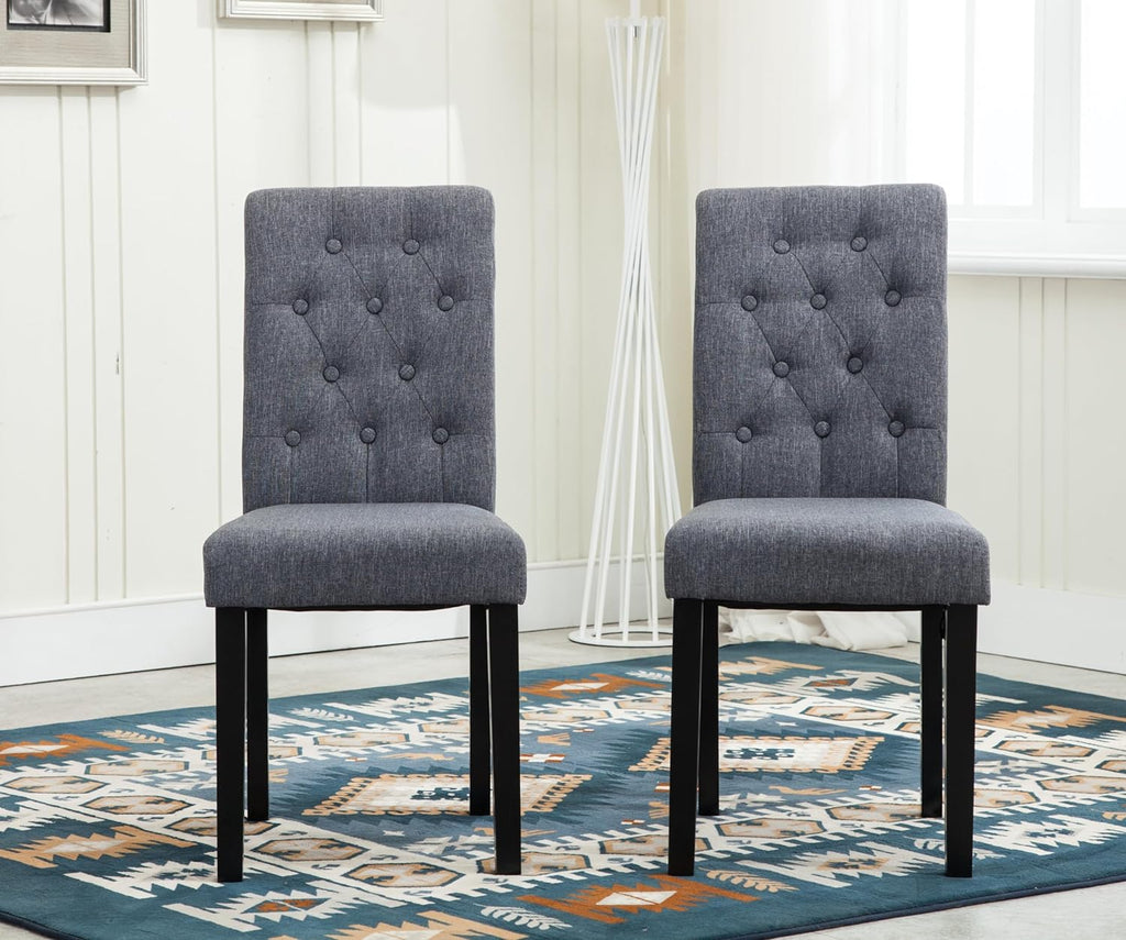 Dining Chair with Wood, Fabric Chairs of Solid Wood Legs - product gallery image 17