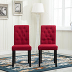 Dining Chair with Wood, Fabric Chairs of Solid Wood Legs - product gallery image 6