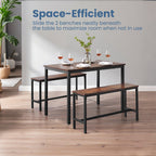 Dining Set with Space-Saving, Easy Assembly, Freestanding, 70 cm - product gallery image 10