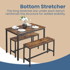 Dining Set with Space-Saving, Easy Assembly, Freestanding, 70 cm - product gallery image 5