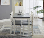 Dining Table Set with Easy Assembly, Wood, 4 Chairs - product gallery image 16