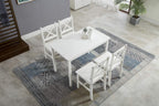 Dining Table Set with Easy Assembly, Wood, 4 Chairs - product gallery image 17