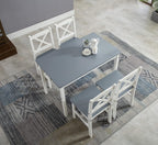 Dining Table Set with Easy Assembly, Wood, 4 Chairs - product gallery image 18