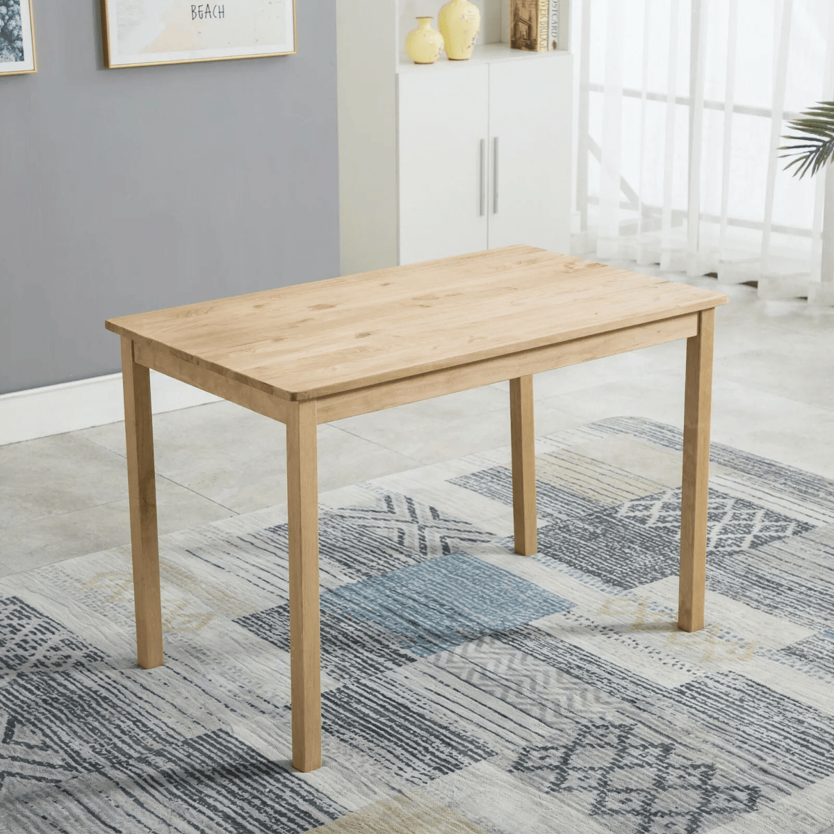Dining Table Set with Easy Assembly, Wood, 4 Chairs - product gallery image 20