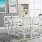 Dining Table Set with Easy Assembly, Wood, 4 Chairs - product gallery image 8