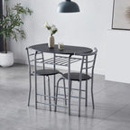 Dining Table Set with Metal, 2 Chairs, 3 Piece, Chairs Piece Metal Frame Wood Effect - product gallery image 11