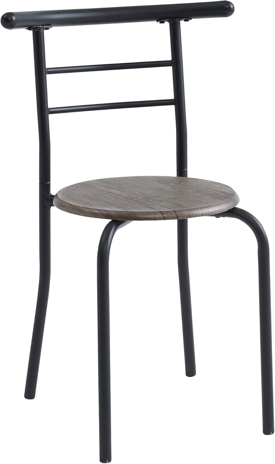 Dining Table Set with Metal, 2 Chairs, 3 Piece, Chairs Piece Metal Frame Wood Effect - product gallery image 17