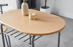 Dining Table Set with Metal, 2 Chairs, 3 Piece, Chairs Piece Metal Frame Wood Effect - product gallery image 20