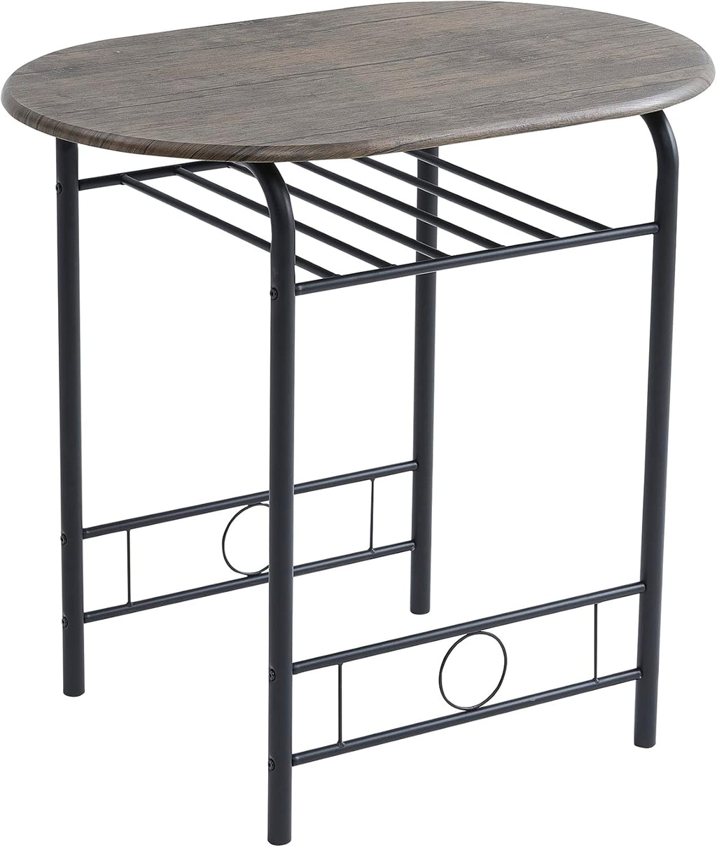Dining Table Set with Metal, 2 Chairs, 3 Piece, Chairs Piece Metal Frame Wood Effect - product gallery image 23